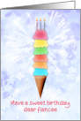 Fiancee Birthday Giant Ice Cream card