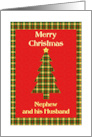 Nephew and his Husband Tartan Christmas Tree card