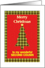 Customize for Any Relation Tartan Christmas Tree card