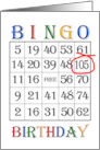 105th Birthday Bingo card