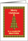 Brother Tartan Christmas Tree card