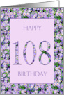 108th Birthday Purple Daisies card