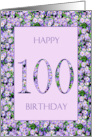 100th Birthday Purple Daisies card
