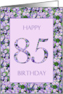 85th Birthday Purple Daisies card