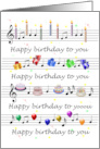 Funny Happy Birthday Song Sheet Music card