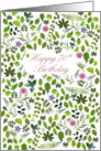 70th Birthday Scattered Leaves card