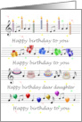Daughter Funny Happy Birthday Song Sheet Music card