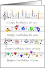 Cousin Funny Happy Birthday Song Sheet Music card