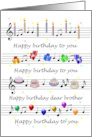 Brother Funny Happy Birthday Song Sheet Music card