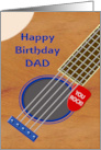 Dad Guitar Player Birthday Plectrum Tucked into Strings card