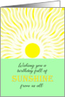 From Us All Birthday Bright Sunshine card