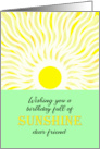 Friend Birthday Bright Sunshine card