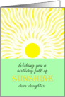 Daughter Birthday Bright Sunshine card