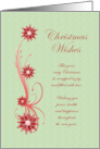 Christmas Wishes Scrolling Flowers card