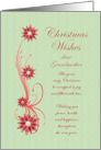 Grandmother Christmas Wishes Scrolling Flowers card