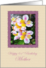 Mother 61st Birthday Alstroemeria Flowers in the Rain card