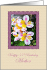 Mother 55th Birthday Alstroemeria Flowers in the Rain card
