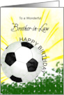 Brother in Law Birthday Soccer Ball card