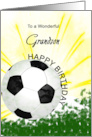 Grandson Birthday Soccer Ball card