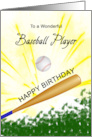Baseball Player Birthday Baseball Bat Hitting a Ball card