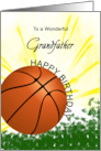 Grandfather Basketball Player Birthday card