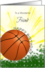 Friend Basketball Player Birthday card
