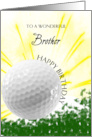 Brother Golf Player Birthday card