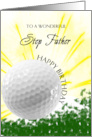 Step Father Golf Player Birthday card
