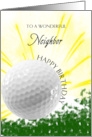 Neighbor Golf Player Birthday card