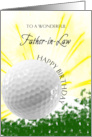 Father in Law Golf Player Birthday card