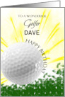 Add a Name Golf Player Birthday Dave card