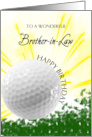 Brother in Law Golf Player Birthday card