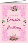 Cousin Birthday with Roses card