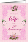 26th Anniversary for Wife with Pink Roses card