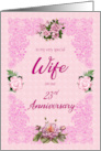 23rd Anniversary for Wife with Pink Roses card