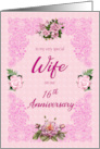 16th Anniversary for Wife with Pink Roses card