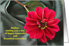 Mother Birthday Red Dahlia card