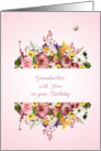 Grandmother Birthday Divided Bouquet card
