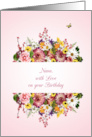 Nana Birthday Divided Bouquet card