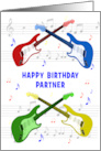 Partner Birthday Guitars and Music card