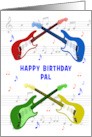 Pal Birthday Guitars and Music card