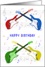 Birthday Guitars and Music card