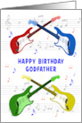 Godfather Birthday Guitars and Music card