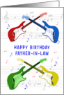 Father in Law Birthday Guitars and Music card