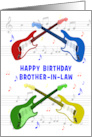 Brother in Law Birthday Guitars and Music card