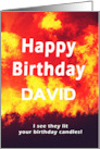 Add A Name Birthday Forest Fire Candle Humor card