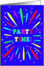 Party Time Invitation Explosion card