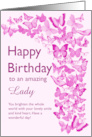 Lady Birthday Butterflies card