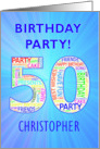 50th Birthday Party Invitation card