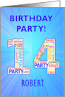 14th Birthday Party Invitation card